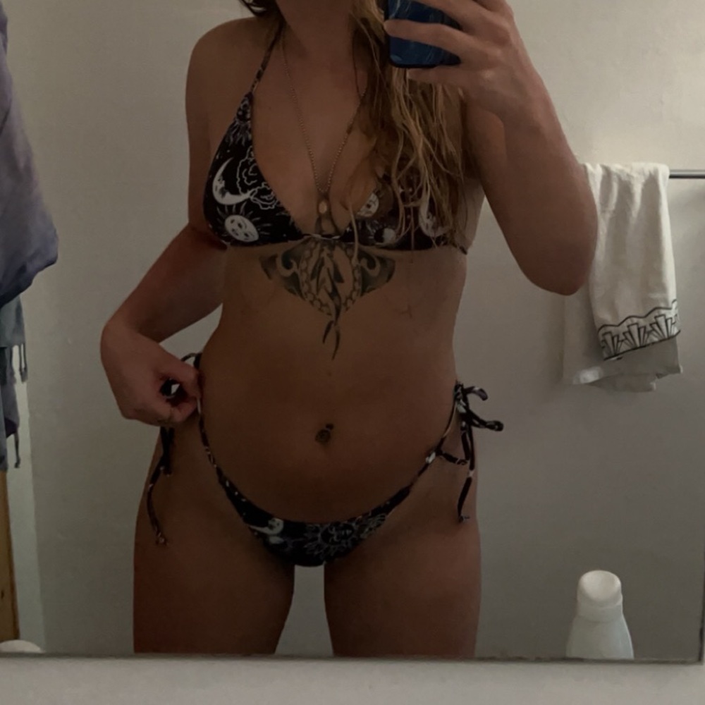 Black and White Bikini Set